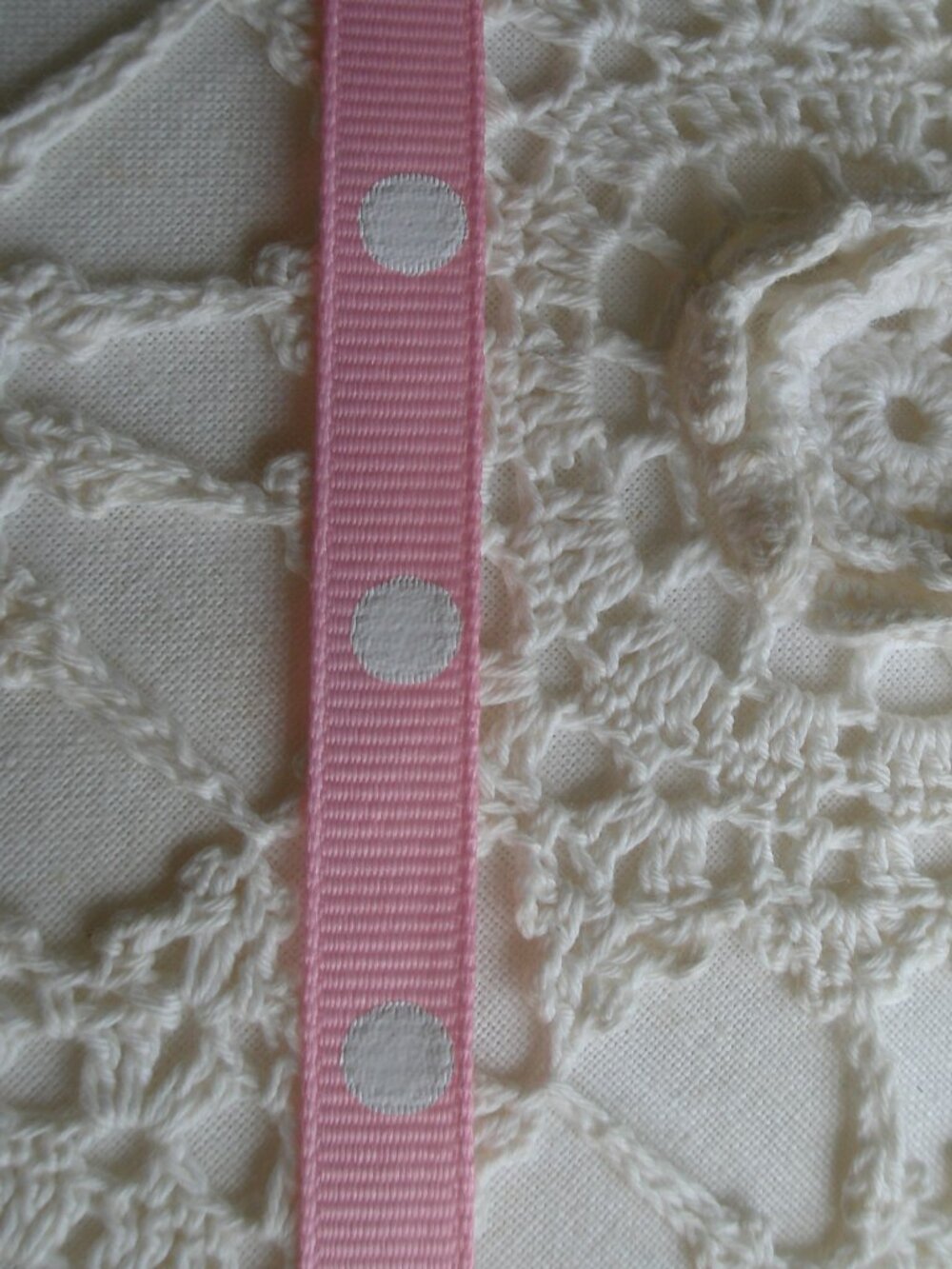 3/8" 9mm Pink Grosgrain Dot RIBBON ~ Maize ~ 100 yards ~ 100% Polyester #5777
